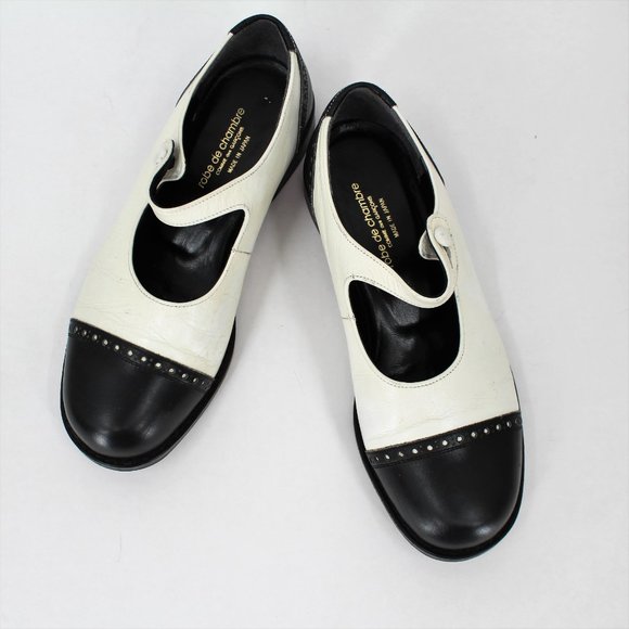 SOLD*************Comme Des Garcons Shoes Black White Mary Janes - Picture 9 of 16